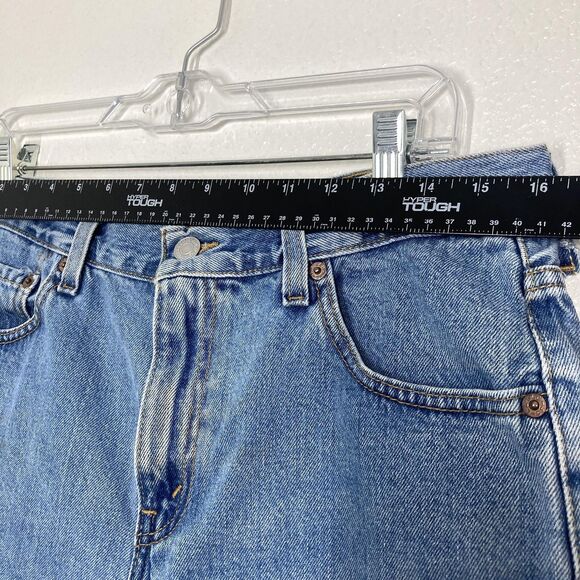 Levis Denim Bermudas Shorts Womens 12 Blue 100% Cotton High Rise - Picture 6 of 16